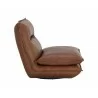 Sunpan Colson Swivel Armless Chair - Cognac Leather - Side Angle - Sunpan Colson Swivel Armless Chair - Cognac Leather - Side Angle