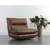 Sunpan Colson Swivel Armless Chair - Cognac Leather - Lifestyle - Sunpan Colson Swivel Armless Chair - Cognac Leather - Lifestyle