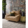 Sunpan Paget Glider Lounge Chair - Camel Leather 3