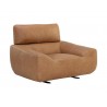 Sunpan Paget Glider Lounge Chair - Camel Leather Side