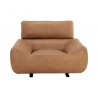 Sunpan Paget Glider Lounge Chair - Camel Leather Front