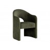 Sunpan Anaya Dining Armchair - Bergen Olive - Front Side Angle