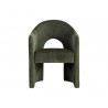 Sunpan Anaya Dining Armchair - Bergen Olive - Front Angle
