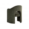 Sunpan Anaya Dining Armchair - Bergen Olive - Back Side Angle