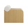 Sunpan Coburn Lounge Chair Dark Brown - Rustic Oak - Eclipse White Side