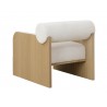 Sunpan Coburn Lounge Chair Dark Brown - Rustic Oak - Eclipse White Back
