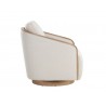 Sunpan Tasia Swivel Lounge Chair Side Effie Linen