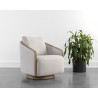 Sunpan Tasia Swivel Lounge Chair Effie Linen