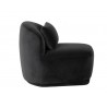 Sunpan Soraya Swivel Armless Chair - Shadow Grey Side