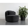 Sunpan Soraya Swivel Armless Chair - Shadow Grey