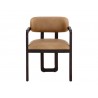 Sunpan Madrone Dining Armchair Brown - Ludlow Sesame Leather - Front Angle