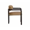 Sunpan Madrone Dining Armchair Brown - Ludlow Sesame Leather - Side Angle - Sunpan Madrone Dining Armchair Brown - Ludlow Sesame Leather - Side Angle