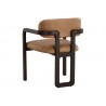 Sunpan Madrone Dining Armchair Brown - Ludlow Sesame Leather - Back Side Angle