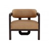Sunpan Madrone Lounge Chair Front Brown - Ludlow Sesame Leather - Front Angle