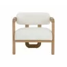 Sunpan Madrone Lounge Chair Front Rustic Oak - Heather Ivory Tweed - Front Angle - Sunpan Madrone Lounge Chair Front Rustic Oak - Heather Ivory Tweed - Front Angle