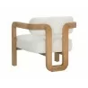 Sunpan Madrone Lounge Chair Front Rustic Oak - Heather Ivory Tweed - Back Side Angle - Sunpan Madrone Lounge Chair Front Rustic Oak - Heather Ivory Tweed - Back Side Angle