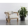 Sunpan Madrone Lounge Chair Rustic Oak - Heather Ivory Tweed - Lifestyle