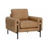 Sunpan Camus Armchair - Ludlow Sesame Leather - Front Side Angle