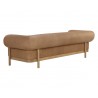 Sunpan Bromley Sofa -Rrustic Oak Ludlow Sesame Leather - Back Side Angle