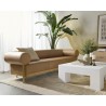 Sunpan Bromley Sofa -Rrustic Oak Ludlow Sesame Leather - Lifestyle