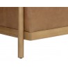 Sunpan Bromley Sofa -Rrustic Oak Ludlow Sesame Leather - Base Angle
