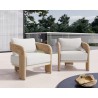 Sunpan Pylos Lounge Chair - louis cream Natural Set