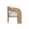 unpan Pylos Dining Armchair - louis cream Natural Side