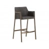 Sunpan Bernadette Barstool - Kendall Grey - Front Side Angle