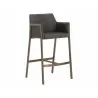 Sunpan Bernadette Barstool - Kendall Grey - Front Side Angle - Sunpan Bernadette Barstool - Kendall Grey - Front Side Angle