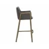 Sunpan Bernadette Barstool - Kendall Grey - Side Angle - Sunpan Bernadette Barstool - Kendall Grey - Side Angle