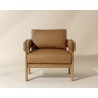 Sunpan Carmichael Lounge Chair - Ludlow Sesame Leather - Front Angle