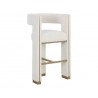 Sunpan Adamina Bar Stool Rhea Light Barley - Front Side Angle