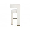 Sunpan Adamina Bar Stool Rhea Light Barley - Side Angle