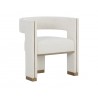 Sunpan Adamina Dining Armchair Rhea Light Barley - Front Side Angle