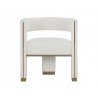 Sunpan Adamina Dining Armchair Rhea Light Barley - Front Angle