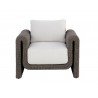 Sunpan Tibi Lounge Chair Louis Cream Grey Front