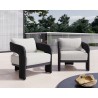 Sunpan Pylos Lounge Chair - louis cream Black