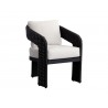 unpan Pylos Dining Armchair - louis cream Black Side