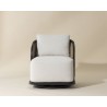Sunpan Bora Swivel Lounge Chair - Louis Cream - Front Angle