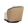 Sunpan Bora Swivel Lounge Chair - Louis Cream - Back Side Angle