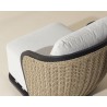 Sunpan Bora Swivel Lounge Chair - Louis Cream - Back Side Top Angle