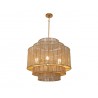 Sunpan Aalyssa Chandelier - Natural Jute Led Light