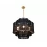 Sunpan Aalyssa Chandelier - Black Jute Led Light - Sunpan Aalyssa Chandelier - Black Jute Led Light