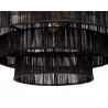 Sunpan Aalyssa Chandelier - Black Jute Close View