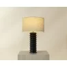Sunpan Oletto Table Lamp - Lit Front Angle - Sunpan Oletto Table Lamp - Lit Front Angle