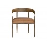 Sunpan Zanatta Dining Armchair - Tan Leather Front