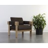 Sunpan Carmichael Lounge Chair - Nubuck Cocoa Leather - Lifestyle