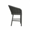 Sunset West Cabo Barstool in Soothe Pearl w/ Flange Welt Side - Sunset West Cabo Barstool in Soothe Pearl w/ Flange Welt Side