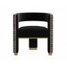 Sunpan Adamina Dining Armchair in Abbington Black and Hobbes Night - Front