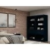 Manhattan Comfort Mulberry Open 2 Sectional Modern Wardrobe Closet with 4 Drawers - Set of 2 in Tatiana Midnight Blue - Manhattan Comfort Mulberry Open 2 Sectional Modern Wardrobe Closet with 4 Drawers - Set of 2 in Tatiana Midnight Blue